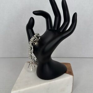 Vintage Silver Charm Bracelet with Musical Designed Charms lot C36